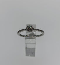 Cargar imagen en el visor de la galería, ANILLO ORO BLANCO 1ª LEY 18 KTES Y DIAMANTES 470-00042