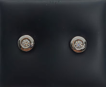 Cargar imagen en el visor de la galería, PENDIENTES ORO BLANCO 1ª LEY 18 KTES Y DIAMANTES 428122/6WBA