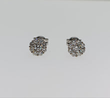 Cargar imagen en el visor de la galería, PENDIENTES ORO BLANCO 1ª LEY 18 KTES Y DIAMANTES TS-1010