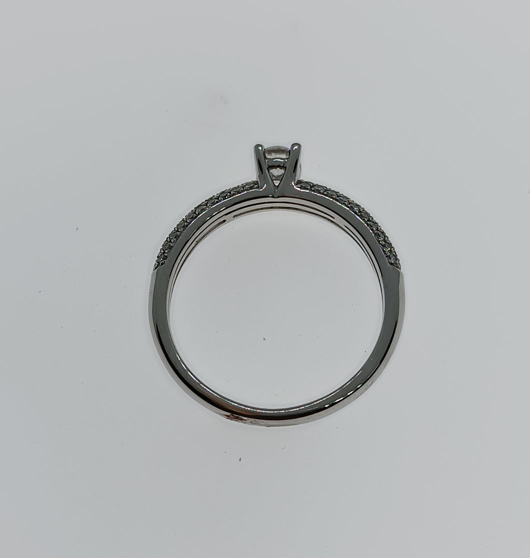 ANILLO ORO BLANCO 1ª LEY 18 KTES Y DIAMANTES 144453BS