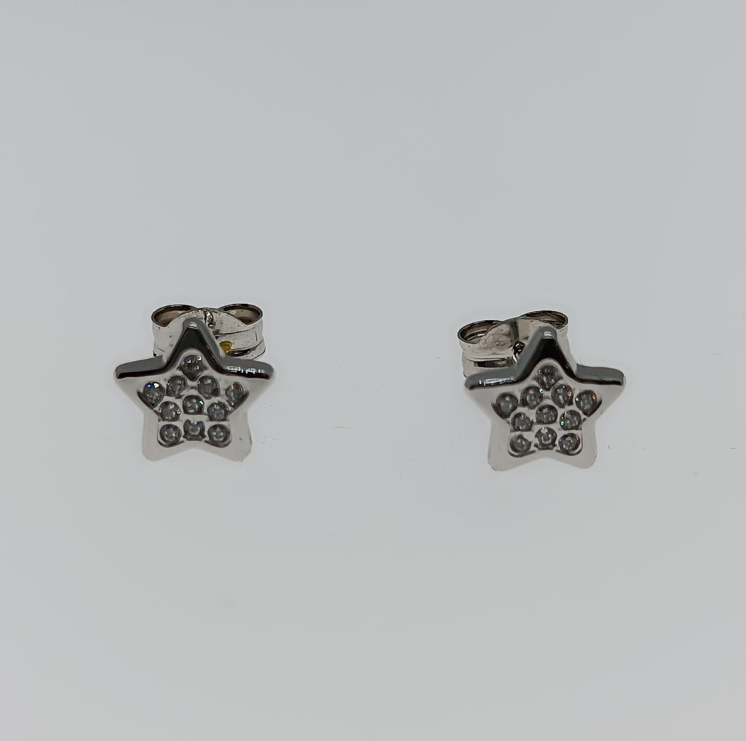 PENDIENTES ORO BLANCO 1ª LEY 18 KTES 4EO118B