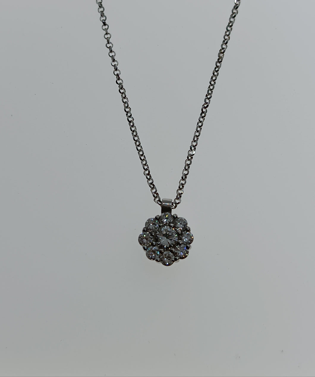 GARGANTILLA ORO BLANCO 1ª LEY 18 KTES Y DIAMANTES CT-259