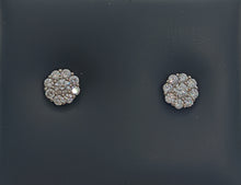 Cargar imagen en el visor de la galería, PENDIENTES ORO BLANCO 1ª LEY 18 KTES Y DIAMANTES TS-1010
